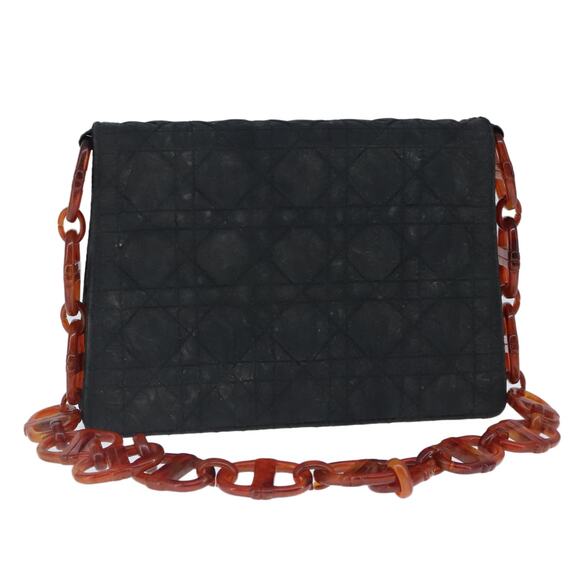 DIOR Canage Chain Shoulder Bag Nylon Black - Picture 1 of 16